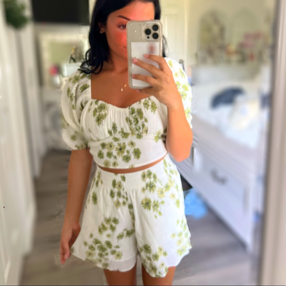 Floral Shirt and Short Set